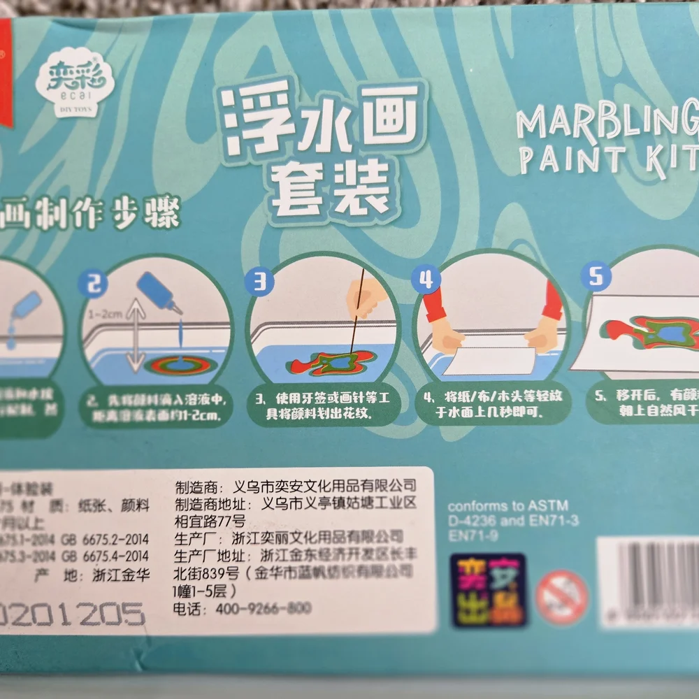 Blue and White Marbling Paint Kit